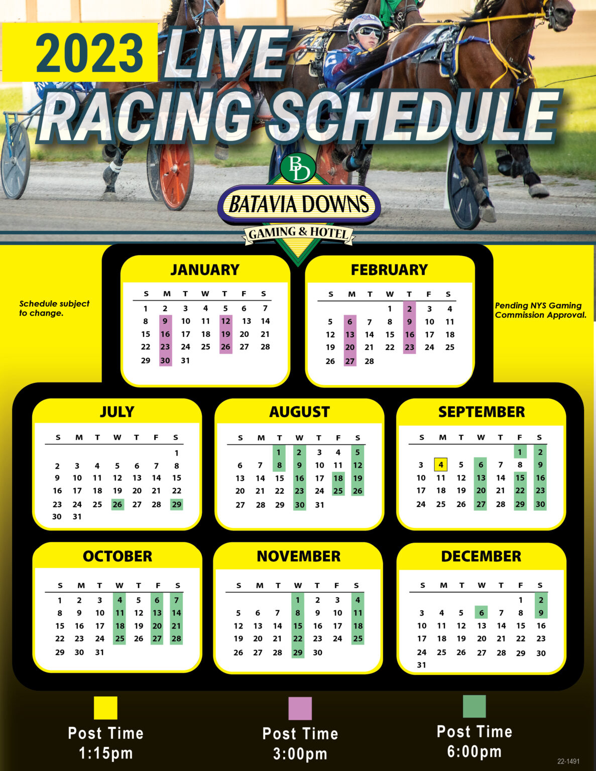 Batavia Downs Live Racing Schedule - Western OTBWestern OTB